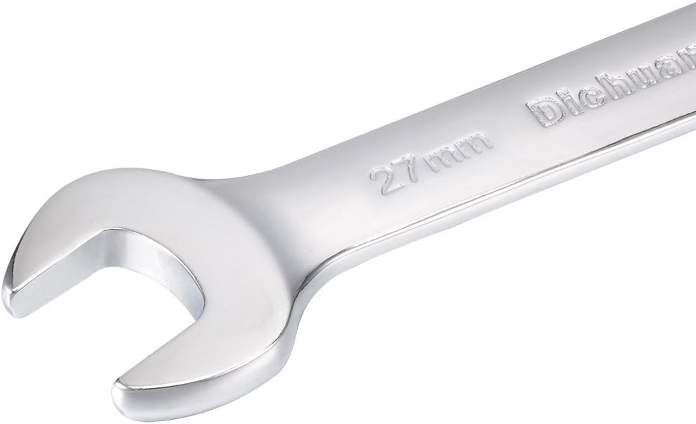 uxcell Llave métrica doble de extremo abierto 1.063 in x 1.181 in