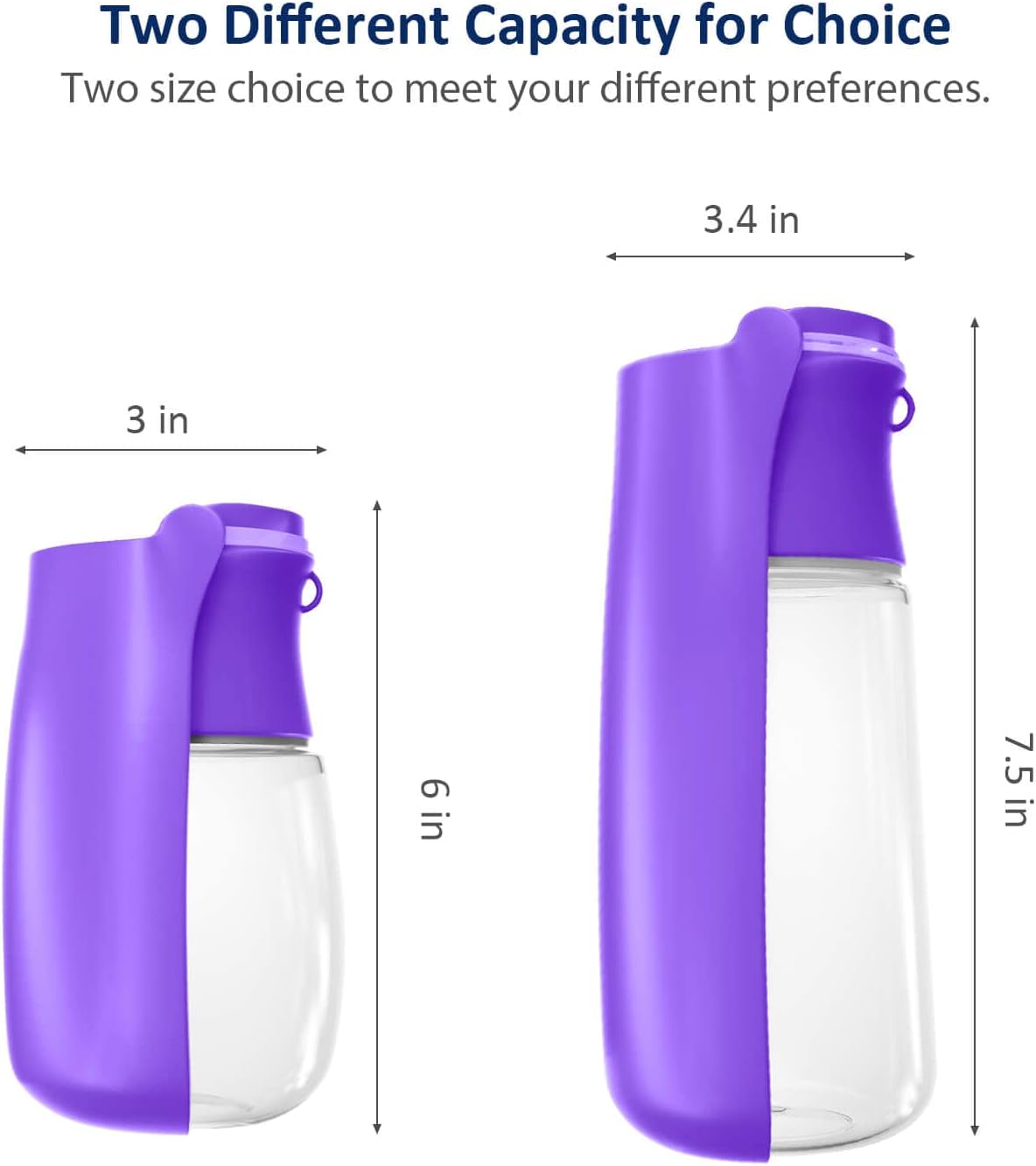 WePet Botella de agua plegable portátil para perros, dispensador de agua para cachorros con alimentador para beber, 12 onzas, resistente a altas