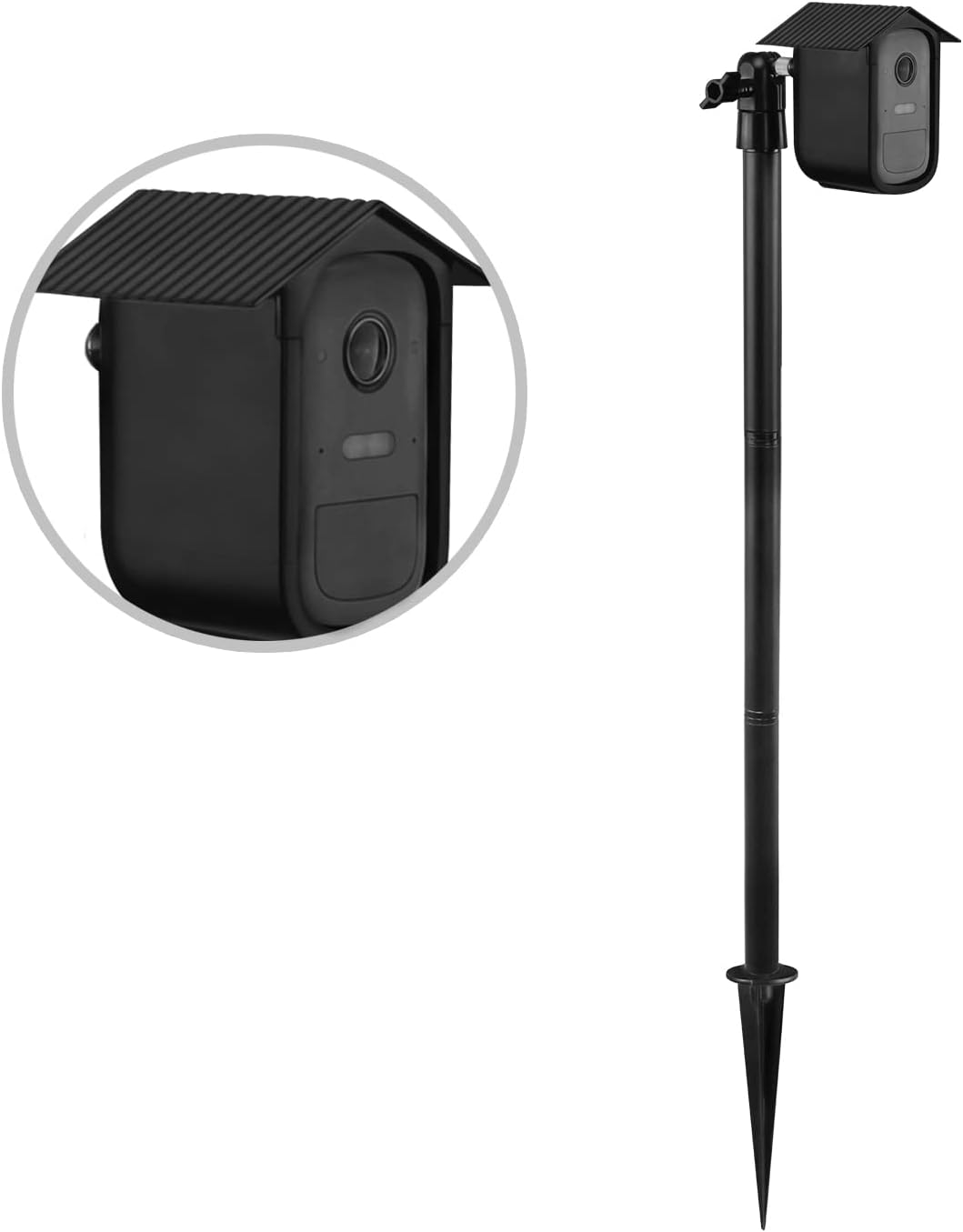 HOLACA Estaca de montaje en poste de Spike y piel de silicona resistente a la intemperie para EufyCam 2C2C Pro Stand, adecuado para estaca en suelo
