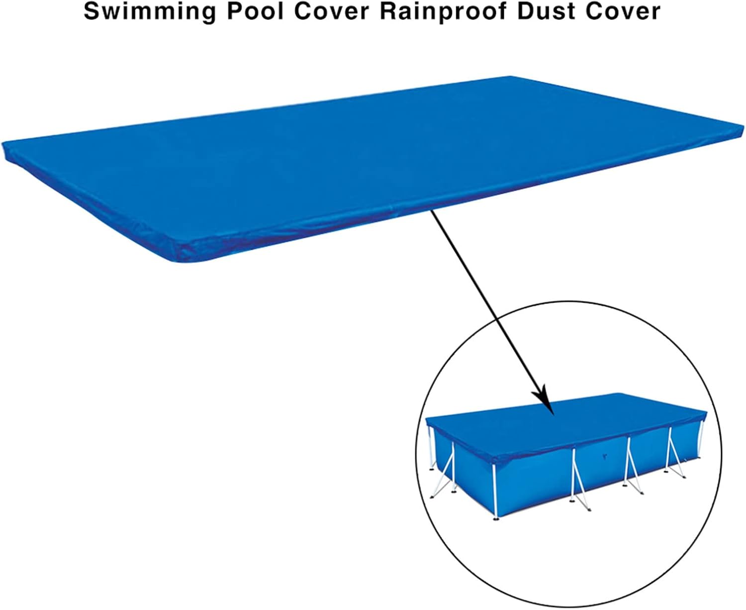 Cubierta rectangular de piscina para intexes cubierta de piscina, Cubiertas de piscina para piscinas sobre el suelo, Cubierta de piscina rectangular