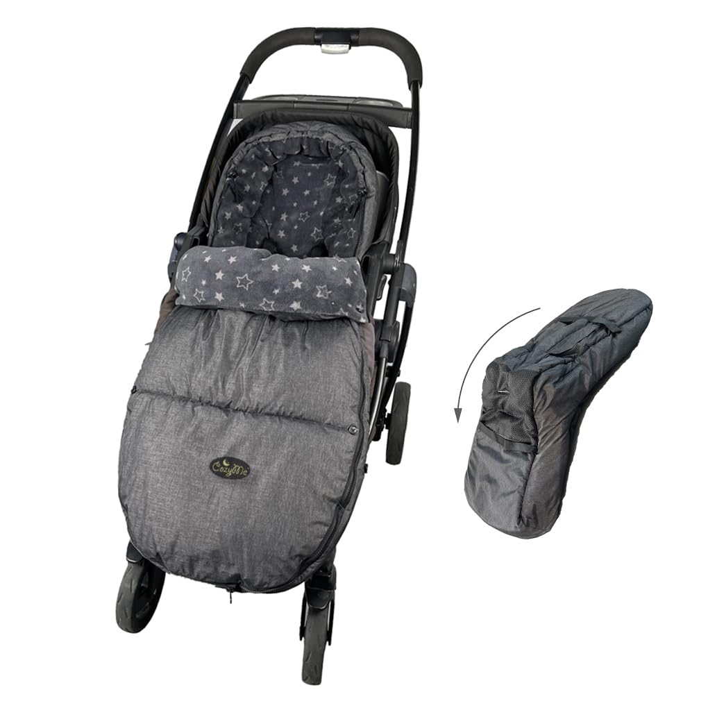 Saco para cochecito de bebé, manta con capucha para cochecito para bebé, bolsa para cochecito de cochecito con forro polar multiusos, funda cálida