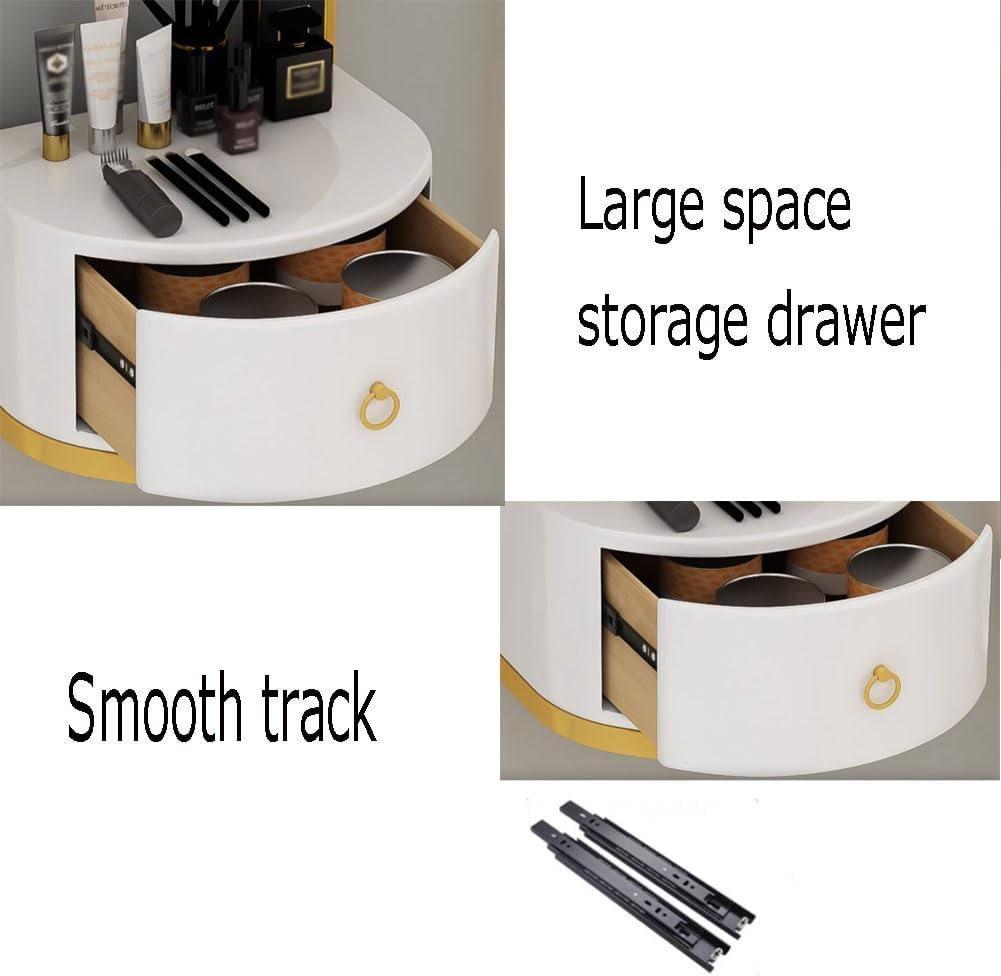 GRRICEPL Estación de estilo de montaje en pared, con cajones de estilo, equipo de salón de belleza para salón de belleza o spa, peluquería, baño en