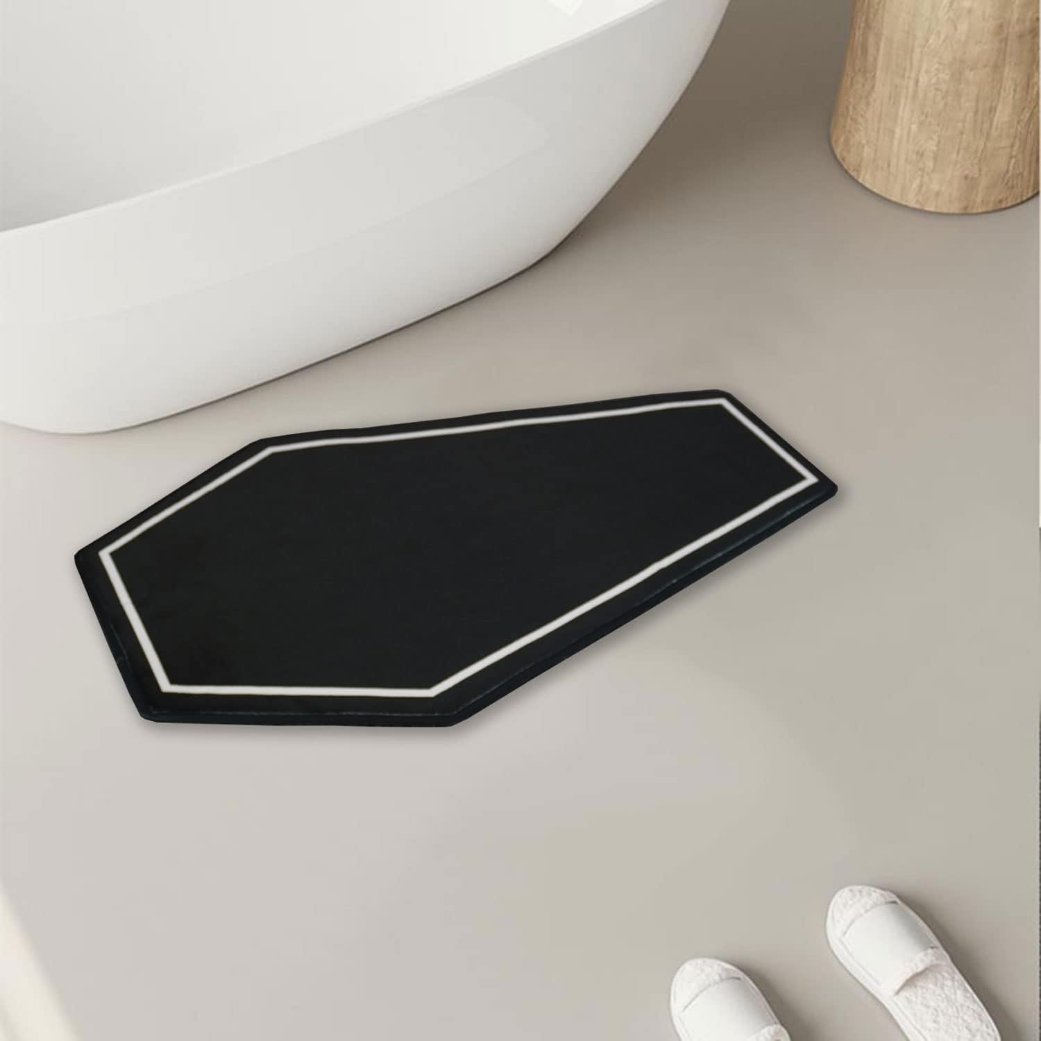 Tapete de baño con forma de ataúd, decoración gótica del hogar, decoración gótica de terror para baño, dormitorio, cocina, tapete de baño sangriento