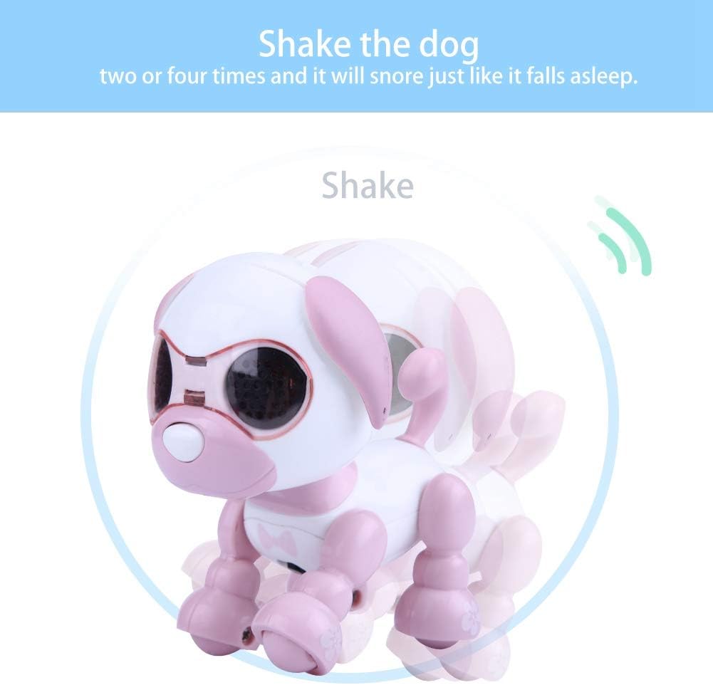 Juguete robot para perro, robot electrónico para mascotas, juguete inteligente para niños, sonido interactivo, cachorro, con luz LED, juguete