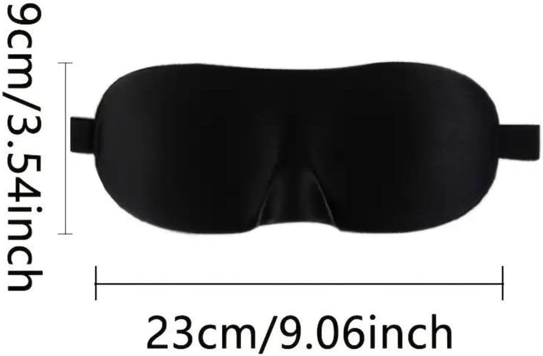 Paquete de 2 Máscara de sueño ultra suave, máscara de ojos para dormir, diseño de copa contorneada 3D con correas ajustables para 100% opacidad,