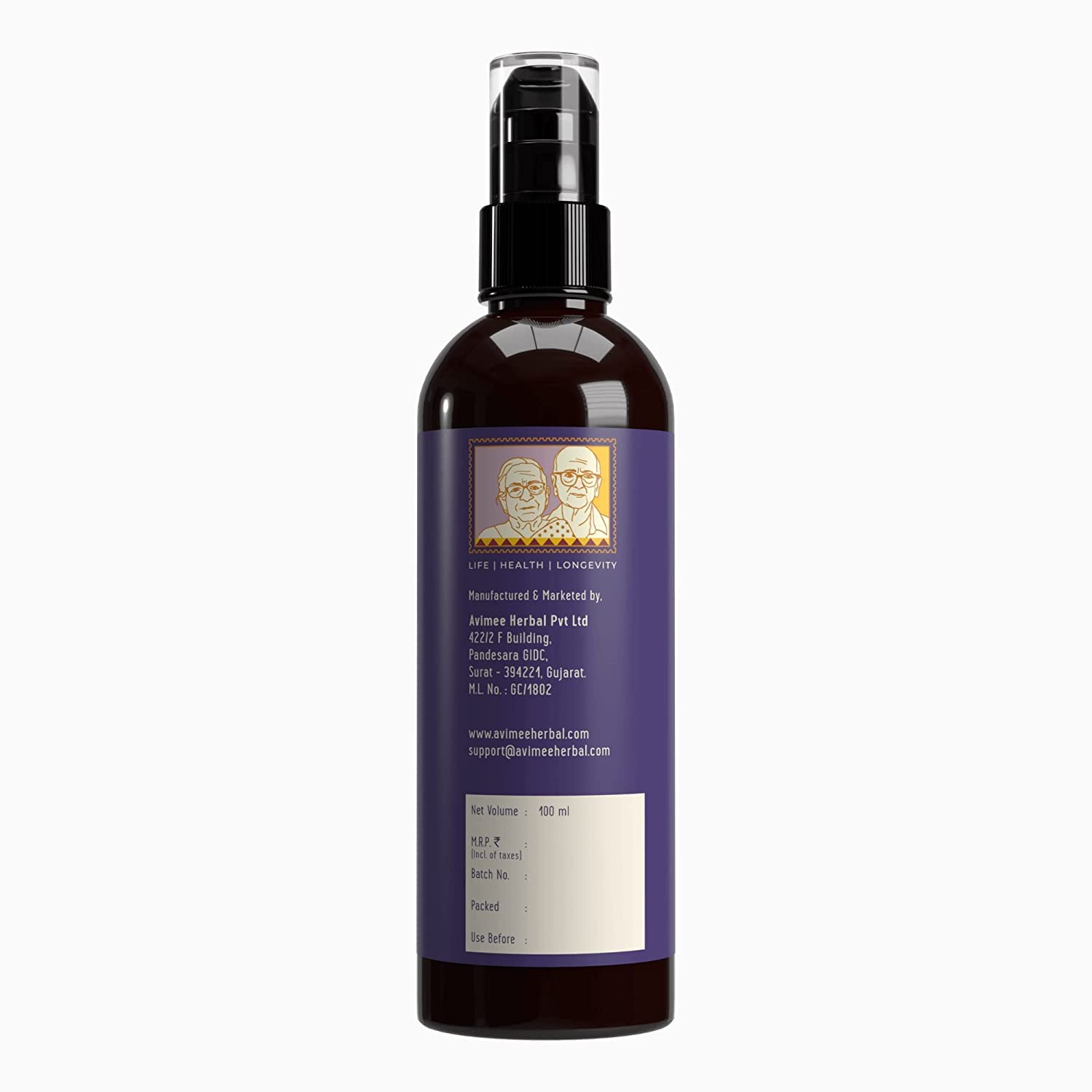Avimee Herbal Spray para el cuero cabelludo PV 1 para todo tipo de cabello  Promueve el crecimiento del cabello  Reduce la caída del cabello (3.4 fl