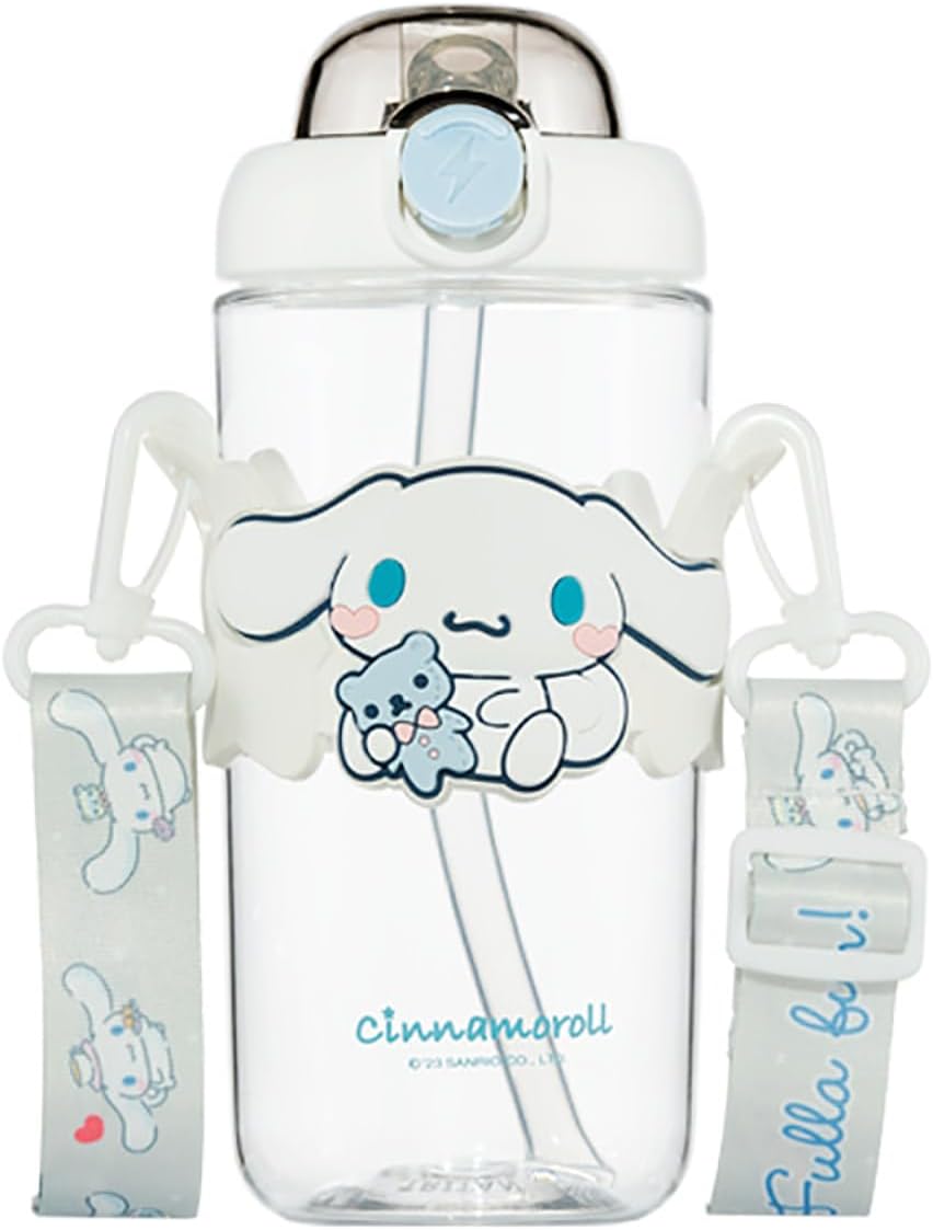 Vozuko Botella de agua de anime para mujeres y niñas, bonita taza de agua aislada, taza deportiva, escuela, al aire libre, viajes, regalo de