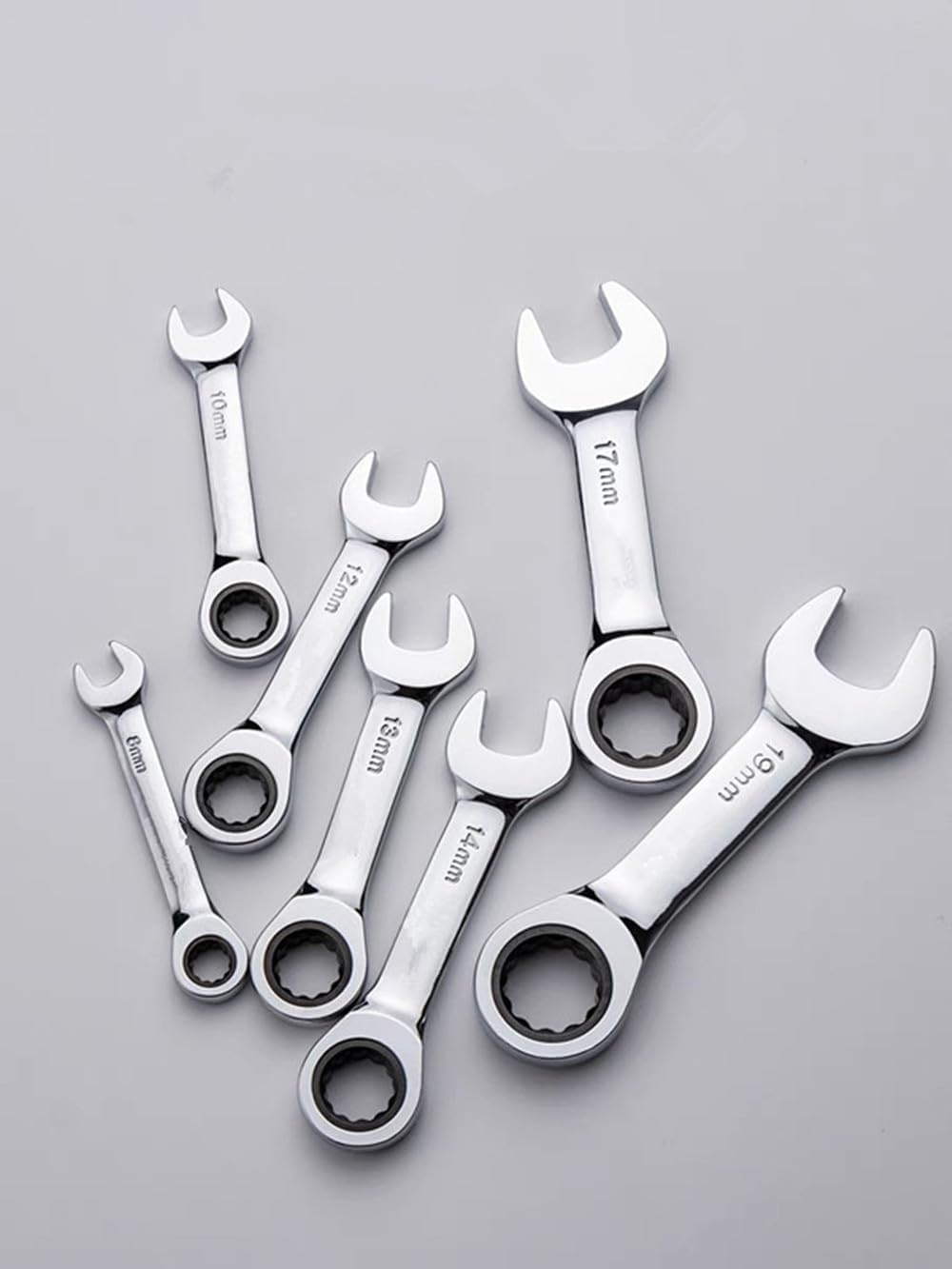 Gufula – Llave inglesa métrica de 0.669 in, llave combinada de trinquete de 72 dientes