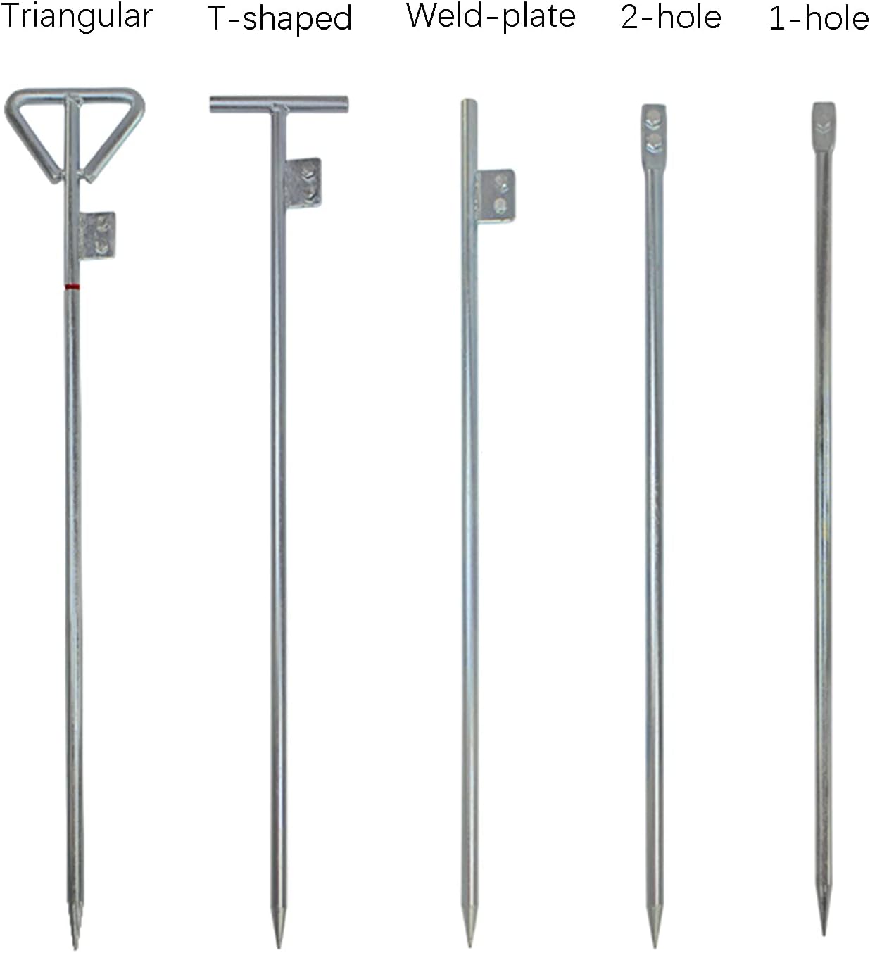Surprecision Barra de tierra de acero sólido galvanizado en frío no oxidado para cercas eléctricas, antenas, antenas parabólicas (D 0.630 in L