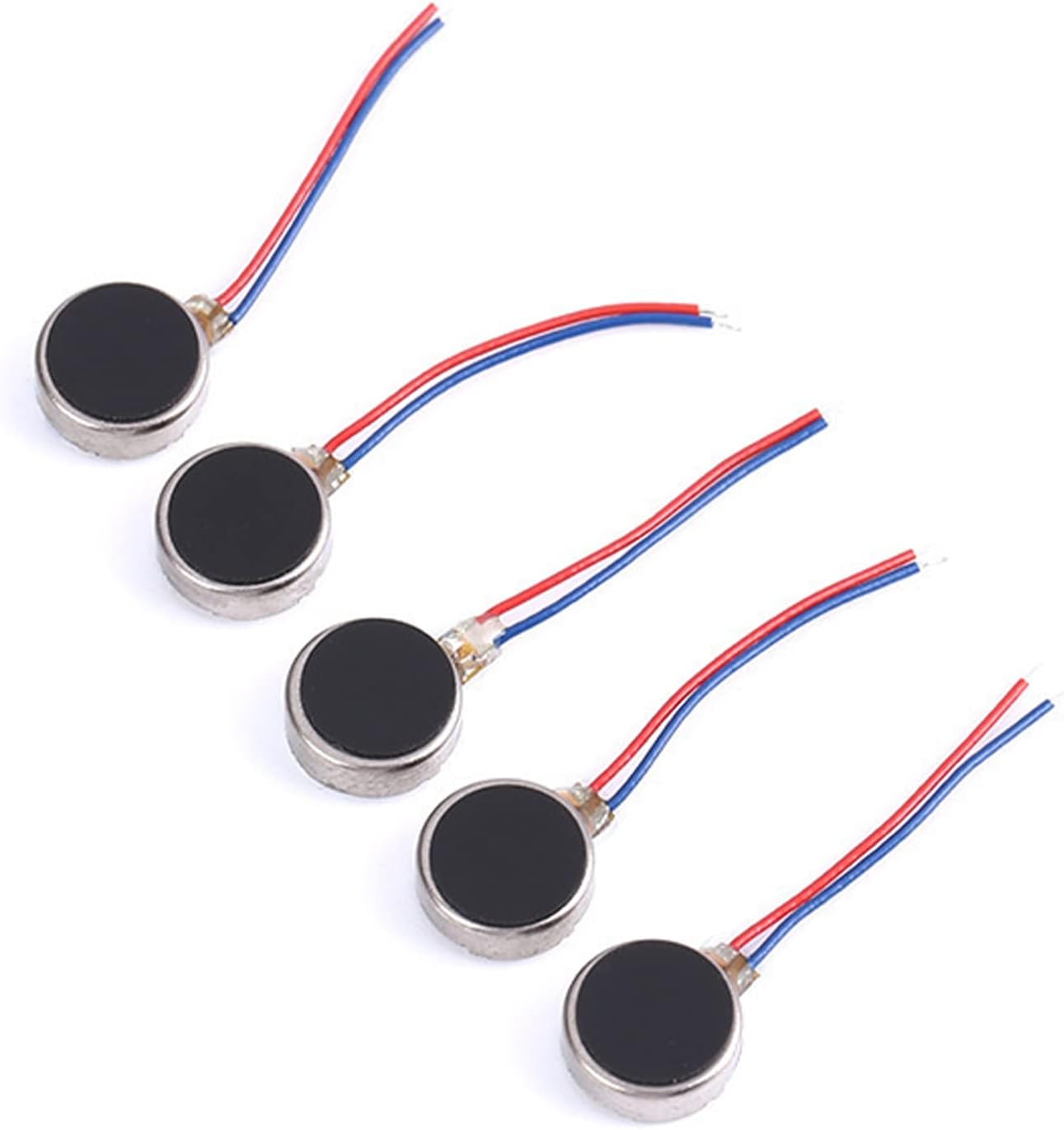 5X DC Micro Botón plano Moneda Vibrador Vibrador Motores 3V 10MM*2.7MM Parte Accesorios
