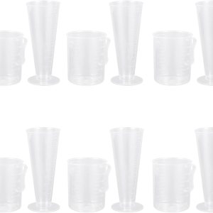 Baluue 12 tazas medidoras de plástico transparentes de 3.4fl oz y 8.5fl oz con báscula vaso graduado, taza de medición líquida, vaso de Baluue 12 tazas medidoras de plástico transparentes de 3.4fl oz y 8.5fl oz con báscula vaso graduado, taza de medición líquida, vaso de
