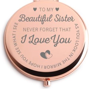 Gifts for Sisters from Sisters Travel Compact Vanity Mirror Rose Gold Cute for Purse Travel Folding Hand Mirror for Graduation Birthday Christmas Gifts for Sisters from Sisters Travel Compact Vanity Mirror Rose Gold Cute for Purse Travel Folding Hand Mirror for Graduation Birthday Christmas