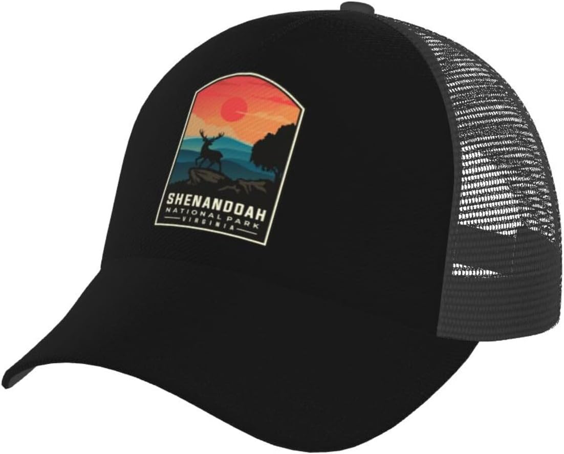 Gorra de béisbol para hombre, sombreros de malla para mujer, gorras de camionero de moda Shenandoah National Park Caps