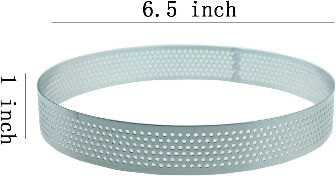 Anillo de tarta perforado redondo, 6.5″, acero inoxidable