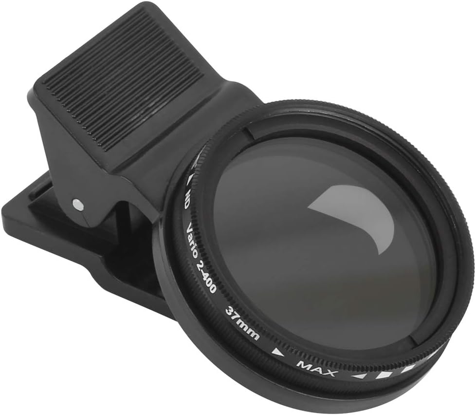Veledge – Filtro de lente ND ajustable de 1.457 in ND2 400, densidad neutra, alta transmisión de luz, marco de aluminio ligero, reduce la luz y