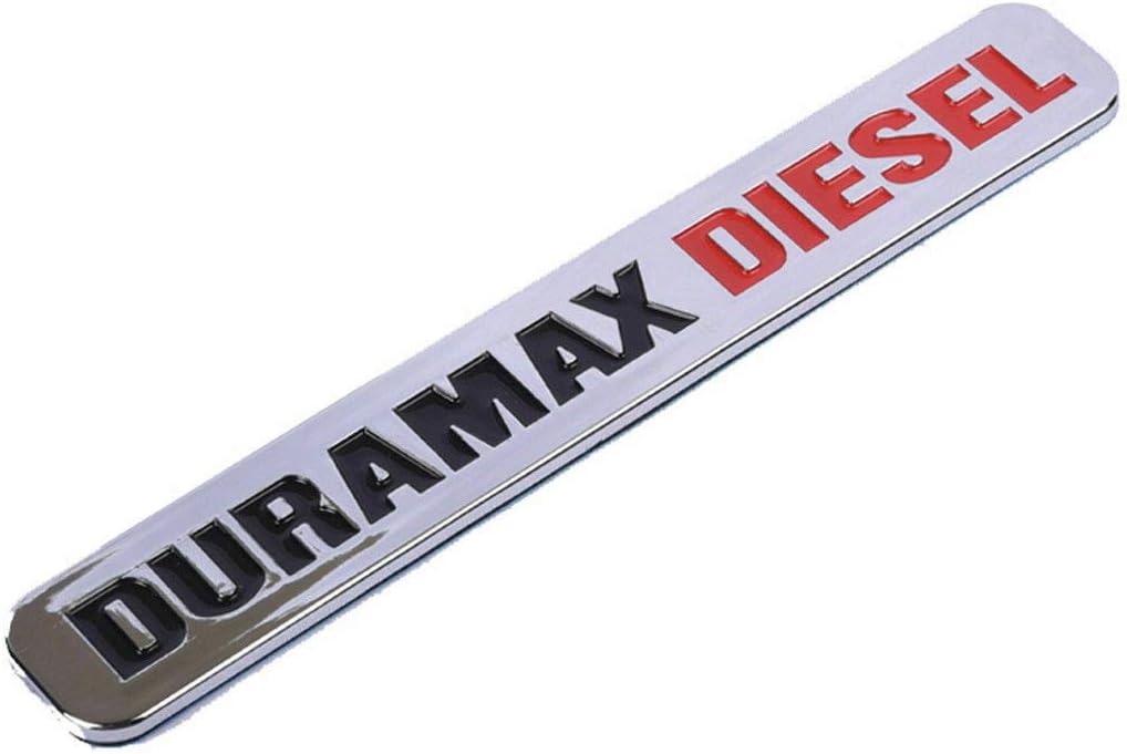 1 calcomanía Duramax Diesel Allison de repuesto para insignias Silverado 2500 3500 HD (rojo cromado)