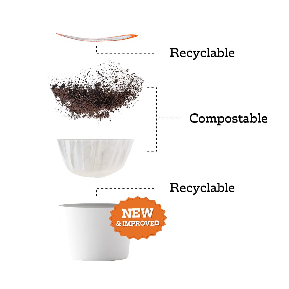 Fresh Roasted Coffee, Bollo adhesivo de avellana, cápsulas de café saborizadas, compatible con K-Cup, 24 unidades