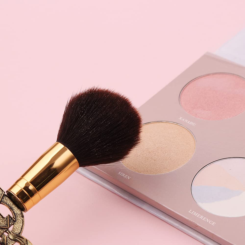 JORCEDI Juego de brochas de maquillaje de cara de película clásica, juego de brochas de maquillaje cosmético en polvo, kit de sombras de ojos para