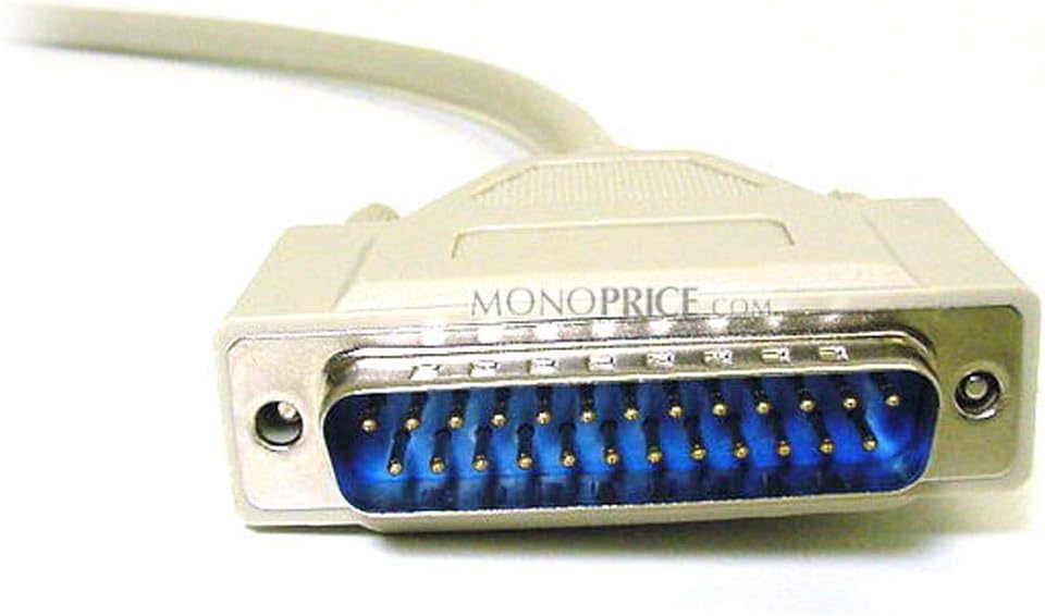 Monoprice Cable moldeado DB25 MF de 3 pies (101591) Blanco