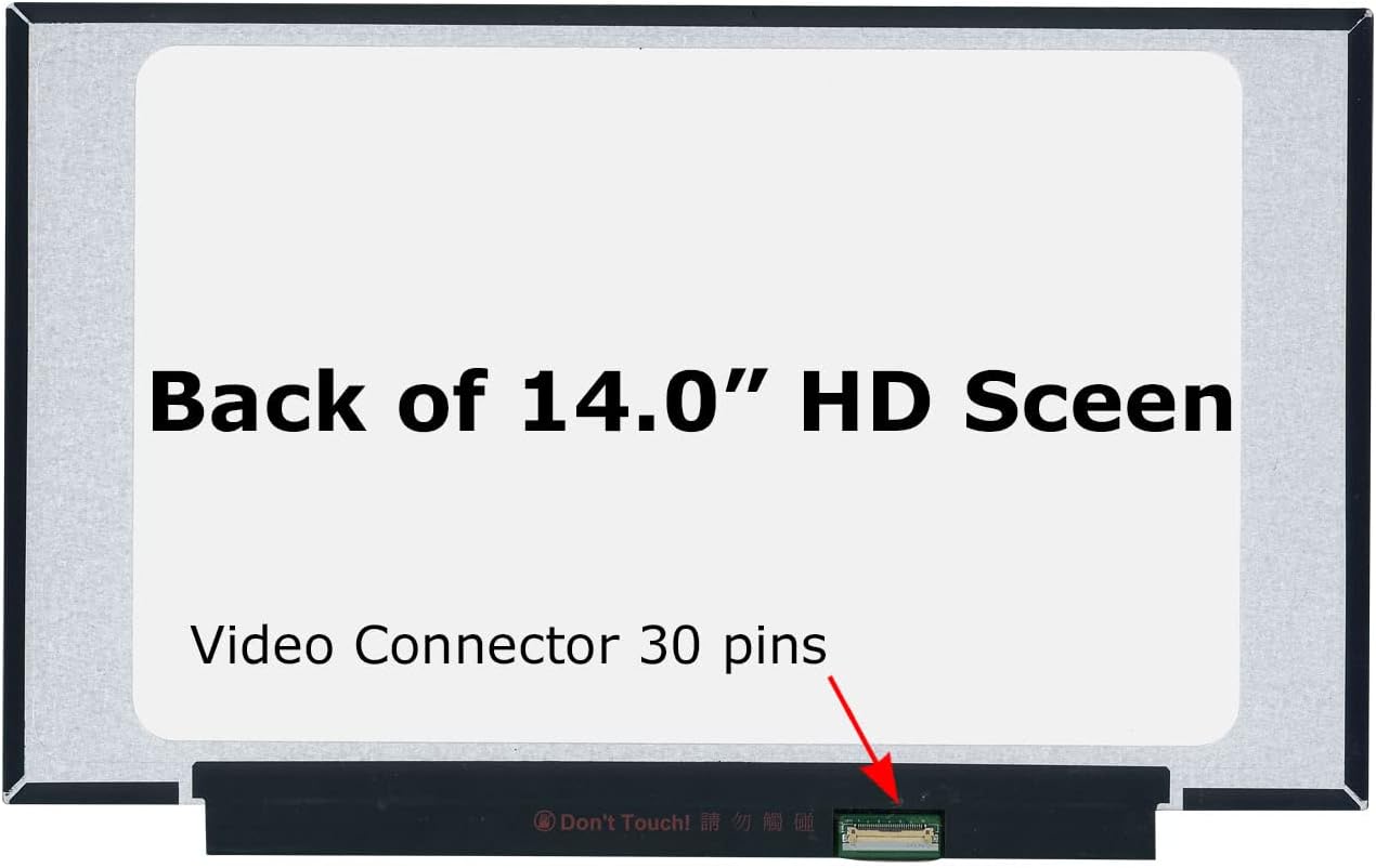 SCREENARAMA Nuevo reemplazo de pantalla para NT140WHM-NSO V8.0 V8.1 V8.2, HD 1366×768, pantalla LED LCD brillante con herramientas