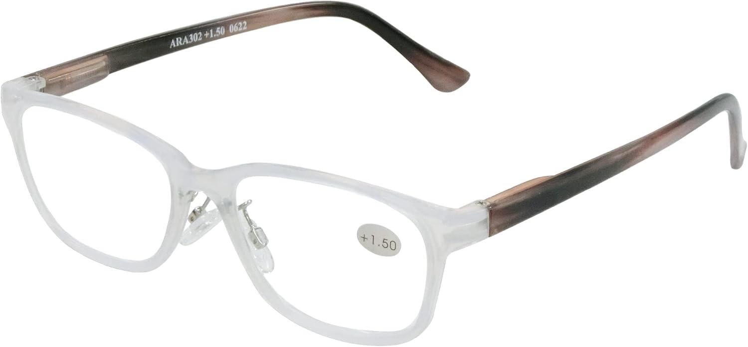 Abyss22 Gafas de lectura, bisagra de resorte, almohadillas ajustables para la nariz para mujeres y hombres