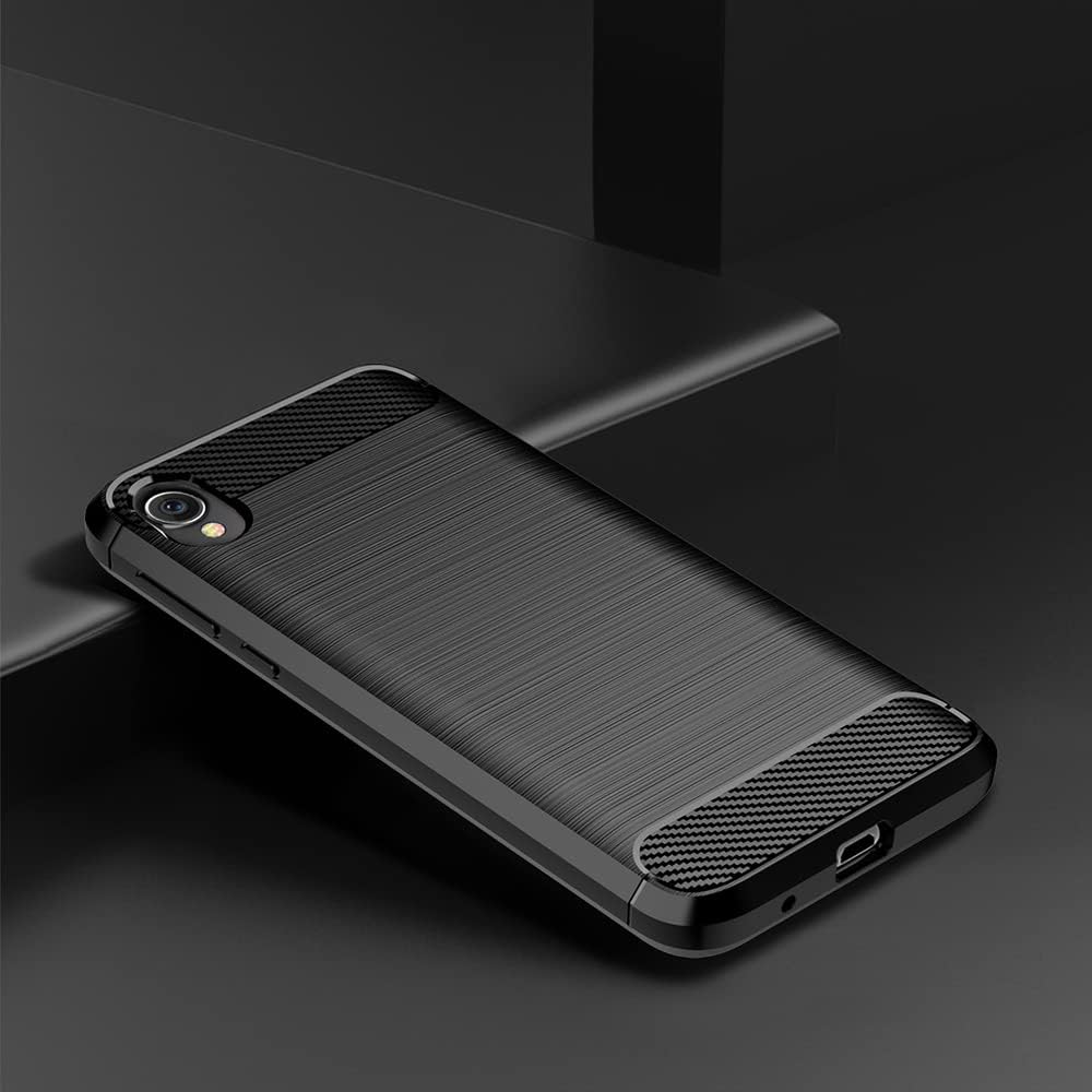 Asuwish Funda compatible con Moto E6 y protector de pantalla de vidrio templado, accesorios de celda de película, cubiertas delgadas de silicona