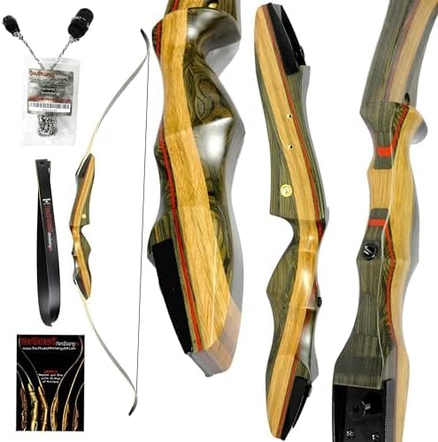 Spyder XL Takedown – Arco recurvo para caza y objetivo de 62 a 64 pulgadas, elevador hecho a mano rápido, preciso y versátil, extremidades de arce