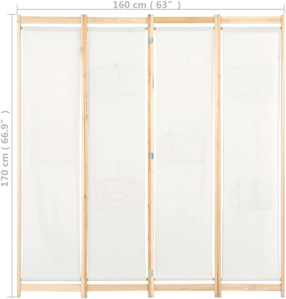 Divisor de habitación de 4 paneles  Divisor de pantalla de habitación plegable decorativo  Pared de división independiente  Divisor de pantalla