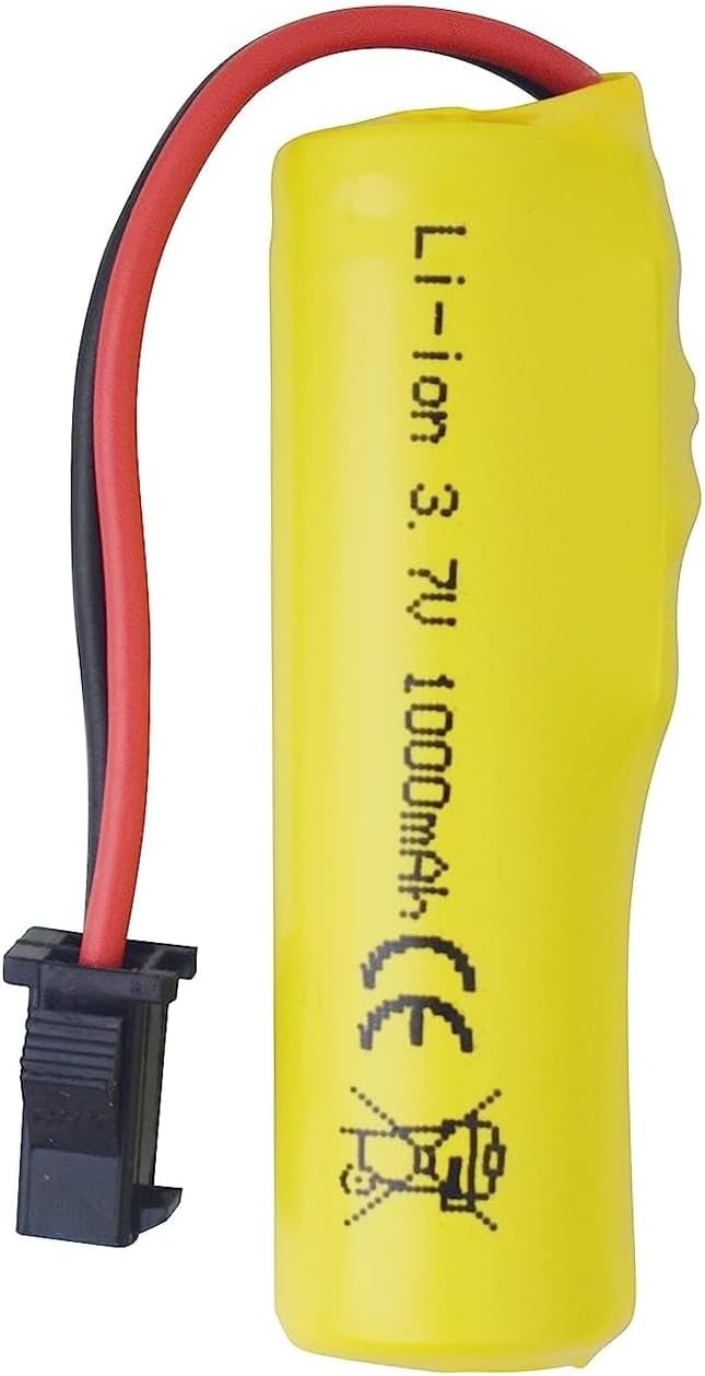 PUOO Batería de iones de litio de 3.7 V 1000 mAh con cable de carga USB para TB202 TB201 TM201 TM202 TC141 DE35 DE38 DE40 DE50 RC Stunt Car RC