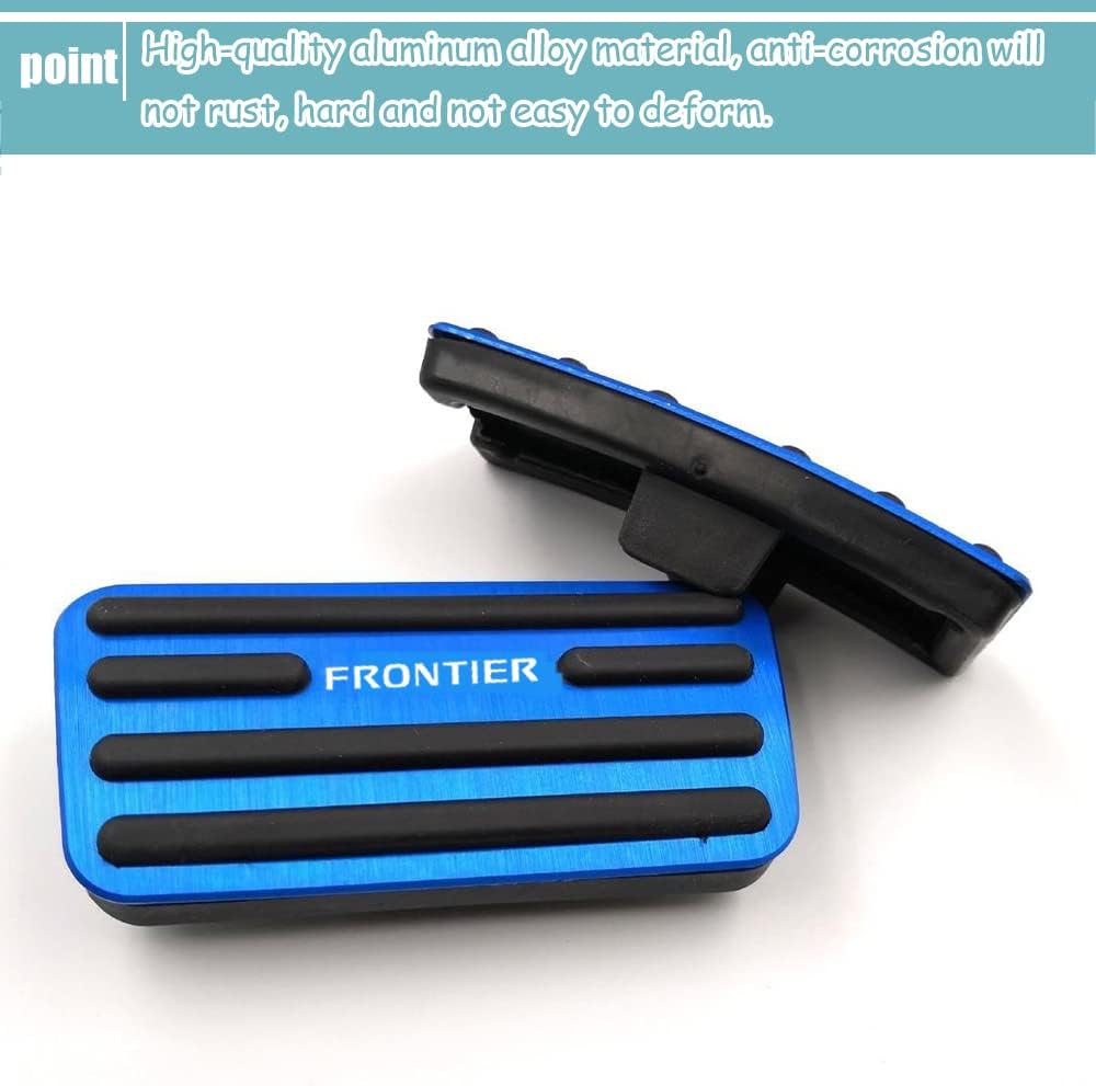 Fundas de pedal de acelerador de gas de aleación de aluminio, accesorios interiores, antideslizantes, sin perforación, kit de pastillas de pedal de