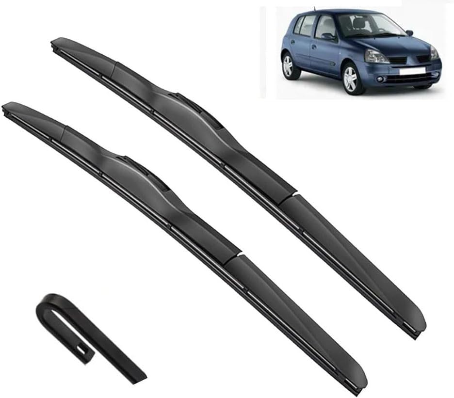 Limpiaparabrisas delantero de automóvil compatible con Renault Thalia 1999-2007, accesorios de ventana delantera de 21 + 18 pulgadas (color