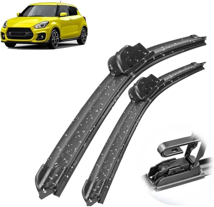 Escobillas de limpiaparabrisas delantero compatibles con Suzuki Swift V AZ 2017-2023 para parabrisas de ventana de automóvil, cepillos de lluvia de