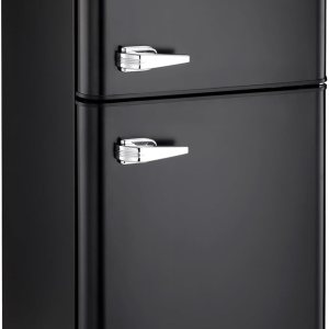 HAVATO Refrigerador pequeño con congelador refrigerador compacto de 32 pies cúbicos con 2 puertas retira estantes de cristal temperatura ajustable HAVATO Refrigerador pequeño con congelador refrigerador compacto de 32 pies cúbicos con 2 puertas retira estantes de cristal temperatura ajustable