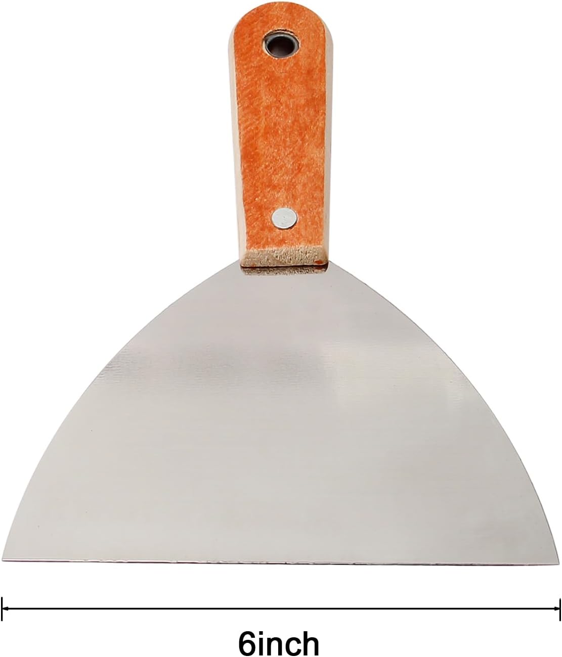 Utoolmart 2 cuchillos de masilla, cuchillos de masilla rígidos de acero al carbono de 6 pulgadas, cuchillo de espátula, raspador de pintura,