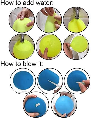 Globo grande de burbujas de agua inflable, bola de goma suave para exteriores, playa, piscina, fiesta, grande (amarillo y azul)