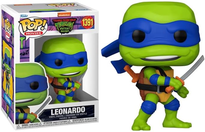 Funko TMNT Mutant Mayhem + Protector Teenage Mutant Ninja Turtles Pop Movies Figura de vinilo (incluye caja protectora ToyBop Caja Coleccionista)