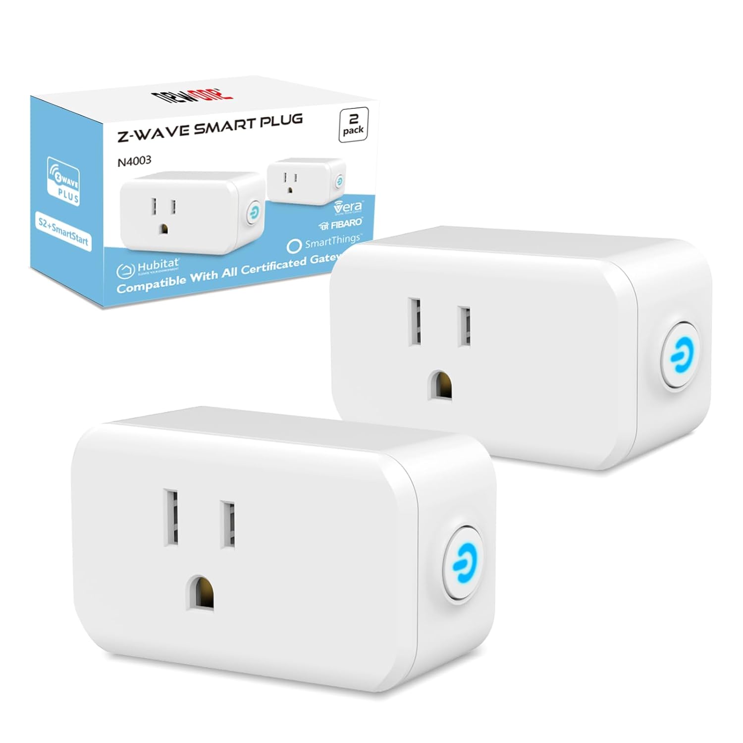 New One Enchufe Zwave, toma Zwave con monitoreo de electricidad, requiere concentrador Z-Wave, enchufe Z-Wave funciona con asistente doméstico,