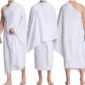 Ihram Ahram – Ropa para hombre para Hajj y Umrah, 2 piezas con cinturón elástico, paño de ritual de peregrinación de algodón integrado, 70 x 30 Ihram Ahram – Ropa para hombre para Hajj y Umrah, 2 piezas con cinturón elástico, paño de ritual de peregrinación de algodón integrado, 70 x 30