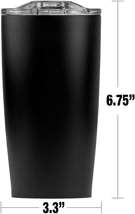 Logovision Vampire Diaries Company of Three – Vaso de acero inoxidable de 20 onzas, taza de viaje para café, aislada al vacío y doble pared con tapa
