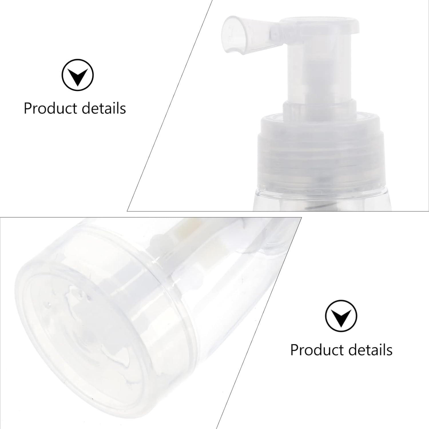 Botella de spray de viaje, pulverizador de polvo transparente, botella de viaje de plástico vacía para peluquería, salón de oficina, botellas de