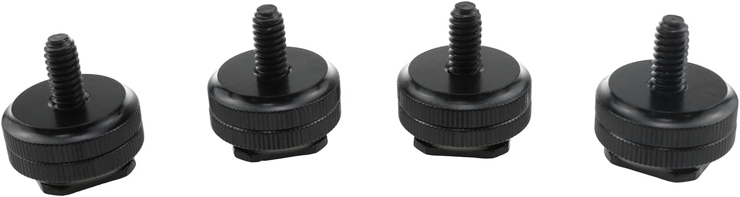 Haidong Adaptador de montaje de zapata caliente de 14 de pulgada, soporte de adaptador de montaje de zapata caliente, mini negro doble tornillo de