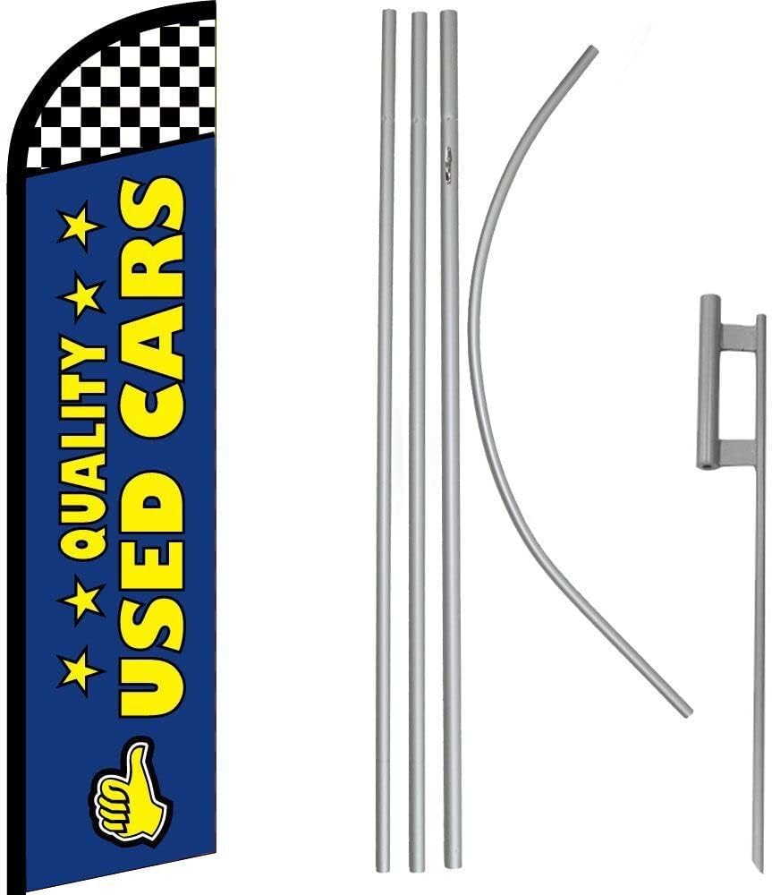 Premium Used Cars Windless Flag & 16′ Flagpole KitGround