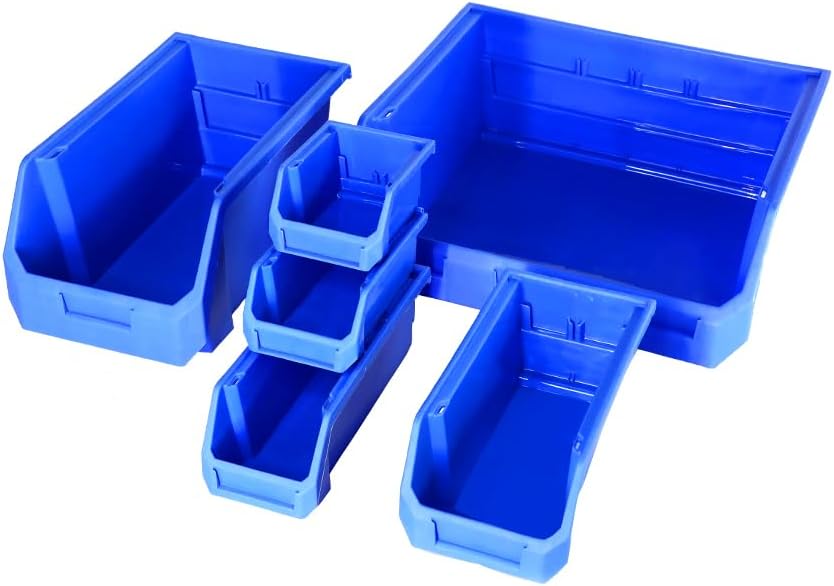 Organizador de almacenamiento de herramientas de garaje apilable, ajustable y colgante, para tornillos, pernos, tuercas, clavos, diseño resistente y