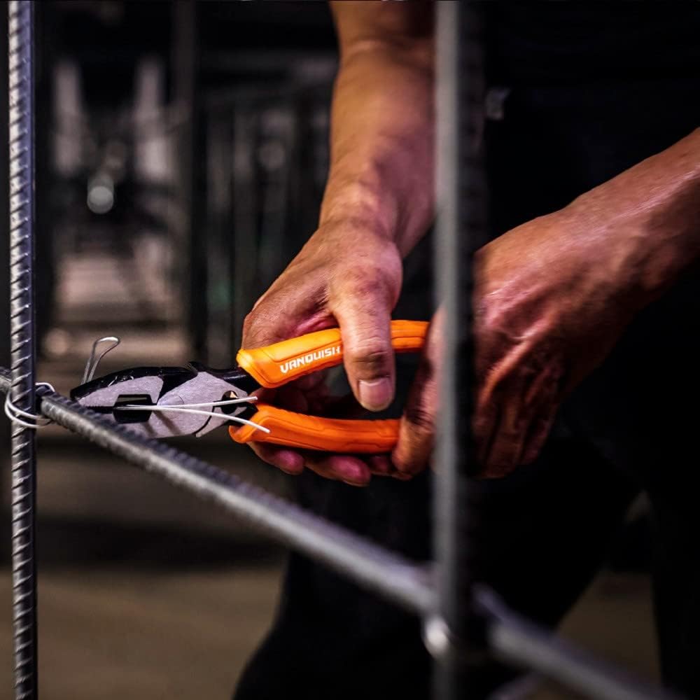 VANGUISH – Alicates Linesman de 9-12 pulgadas de grado industrial para linieros con mango de agarre cómodo (3137)