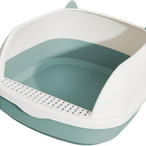 Bandeja de arena de alta cara para gatos y mascotas, caja de arena profunda con pedal de arena para tamizar, inodoro para gatos y gatos, para Bandeja de arena de alta cara para gatos y mascotas, caja de arena profunda con pedal de arena para tamizar, inodoro para gatos y gatos, para