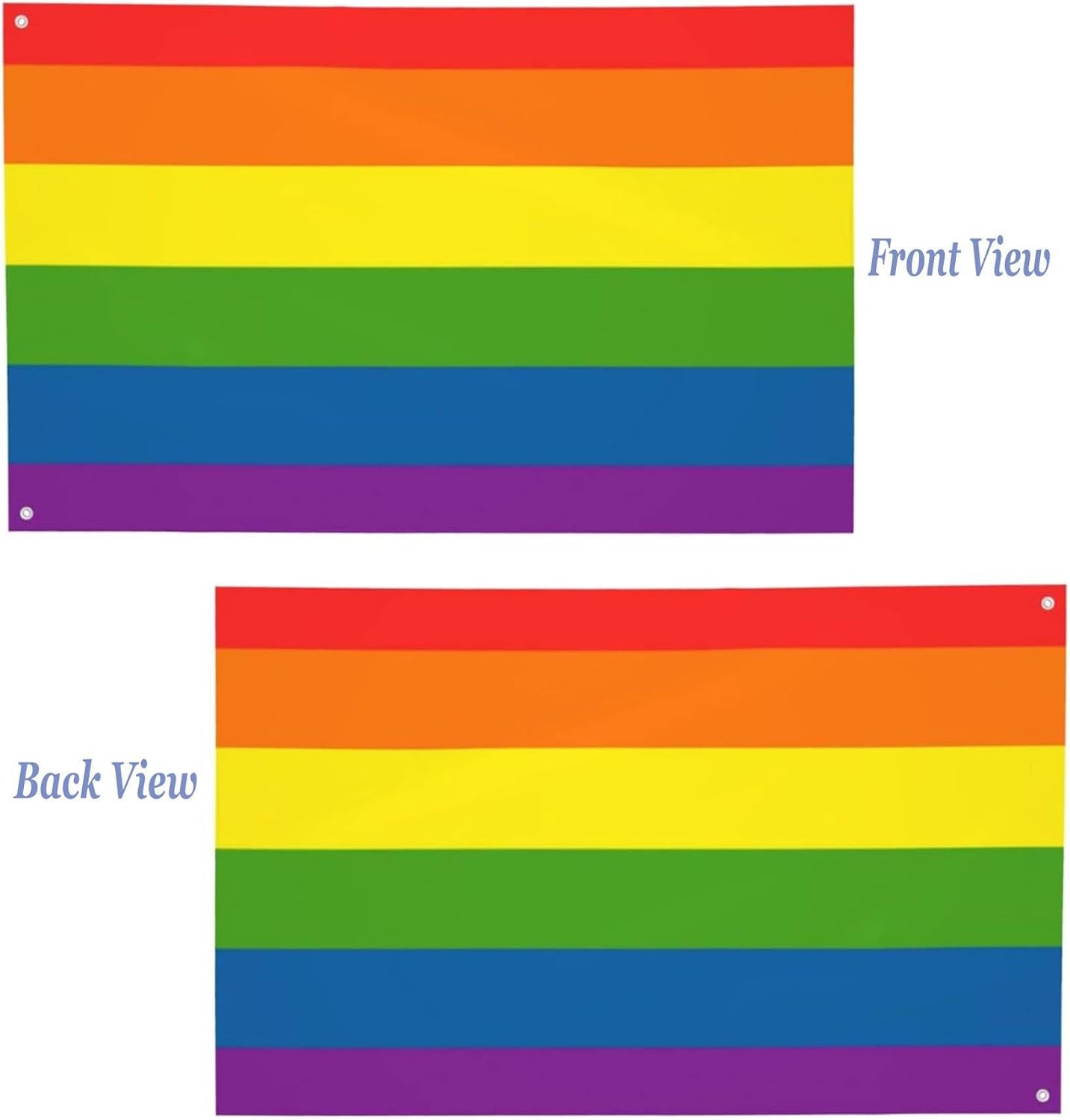 Bandera para exteriores de 2.5 x 4 pies, bandera LGBT de arcoíris y orgullo gay, bandera para decoración del hogar y jardín, con ojales, duradera,