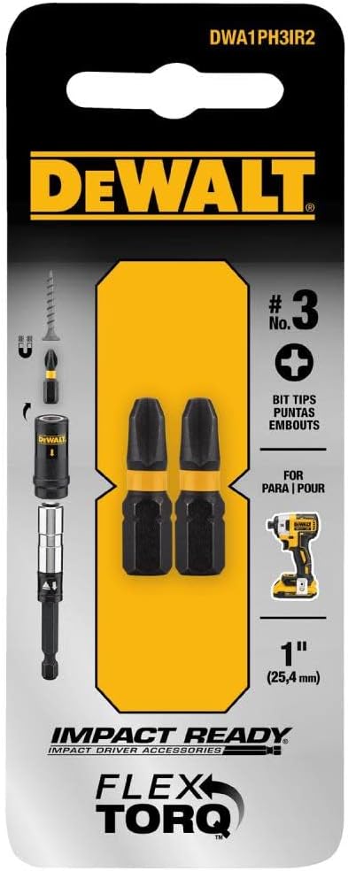 DEWALT Lectura de impacto Phillips NO.3 de 1 pulgada