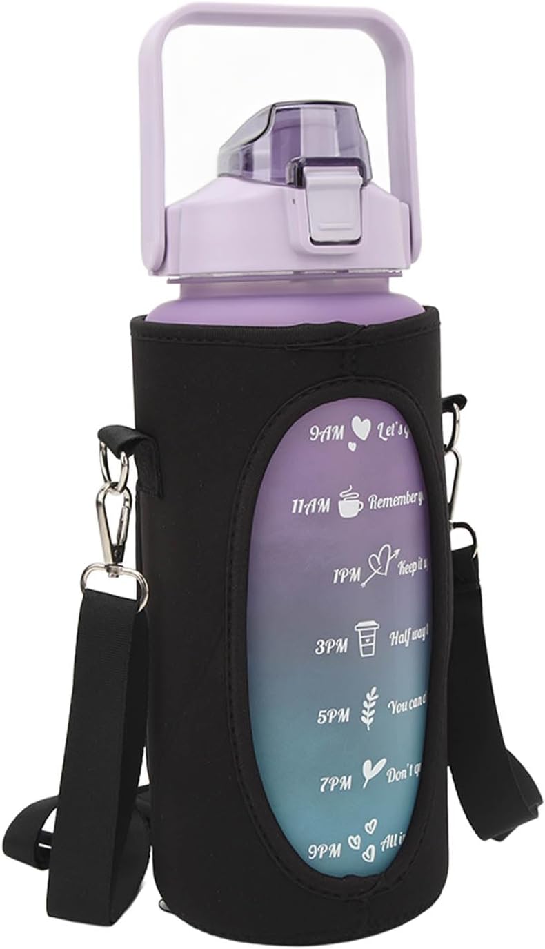 Fdit Cubierta de taza portátil tipo correa portátil para buceo al aire libre, hervidor de agua de 67.6 fl oz, extra grande, botella de agua de