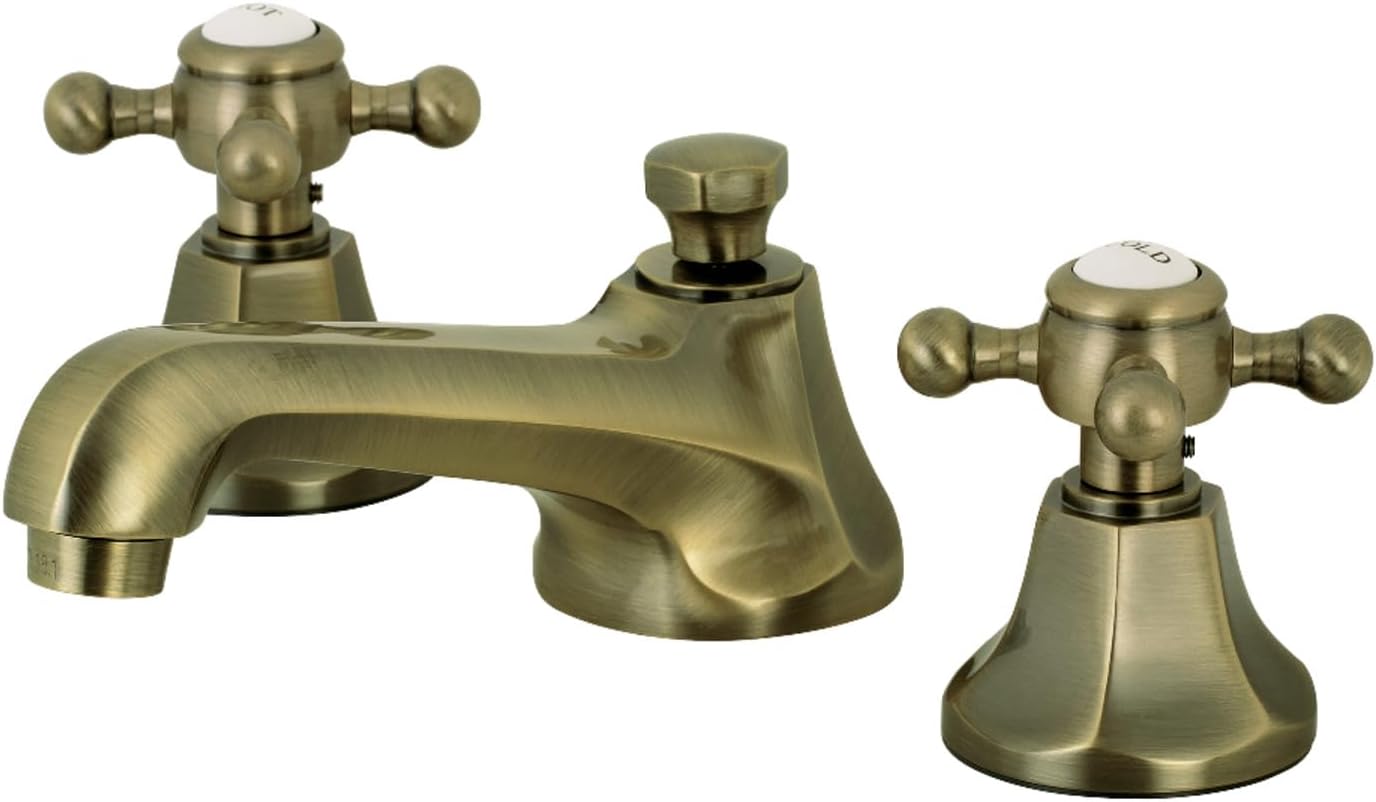 Kingston Brass KS4463BX Grifo de baño extendido de 8 pulgadas, latón antiguo