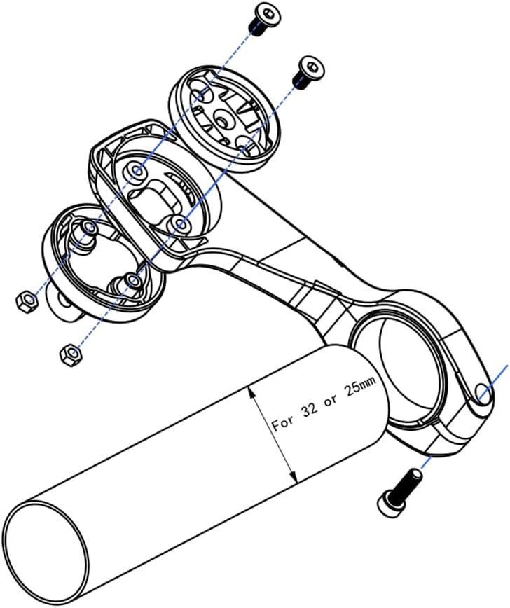 Soporte delantero para computadora, soporte de medidor de código de bicicleta + adaptador para GoPro, accesorios soporte para odómetro para Garmin